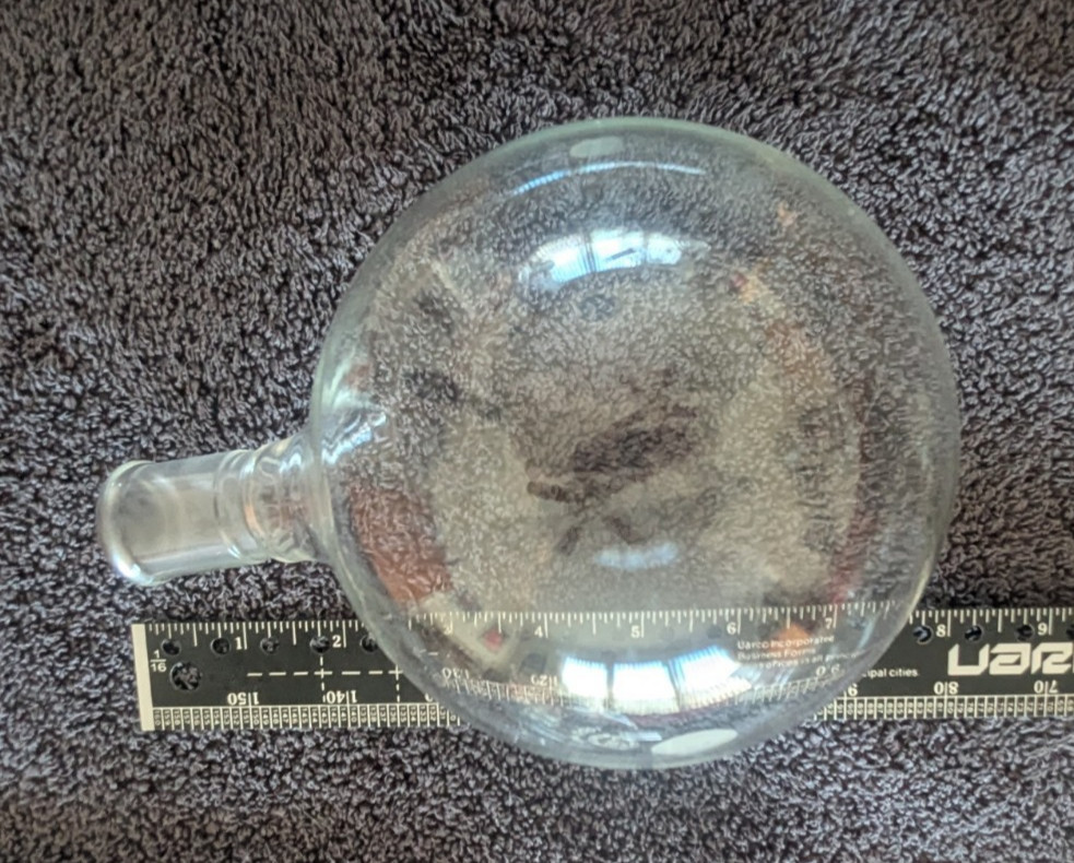 Lot of Chemistry Lab Glassware: Round Bottom flasks, Separatory Funnels, Etc.