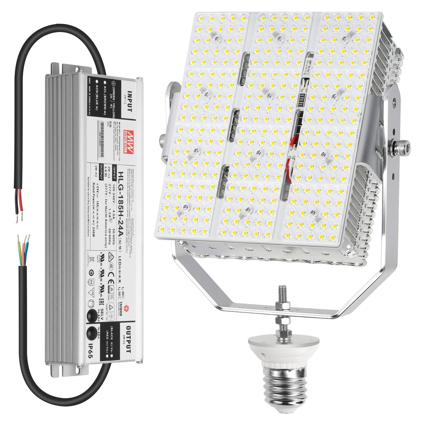LED Shoebox Area Retrofit Kit Light Bulb 150W E39 Mogul Base Commercial Lighting