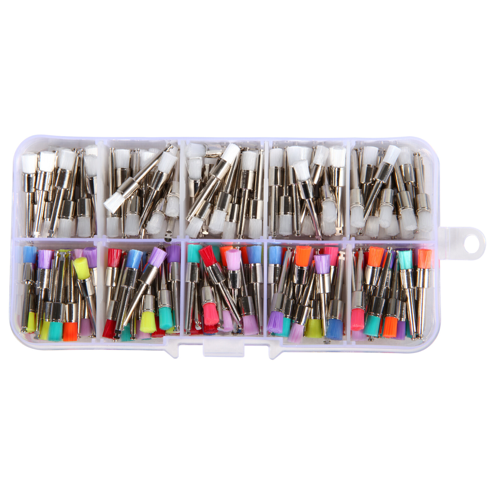 200 pcs Dental Teeth Prophy Brushes Polishing Tapered Latch Type Mixed 2.35mm po