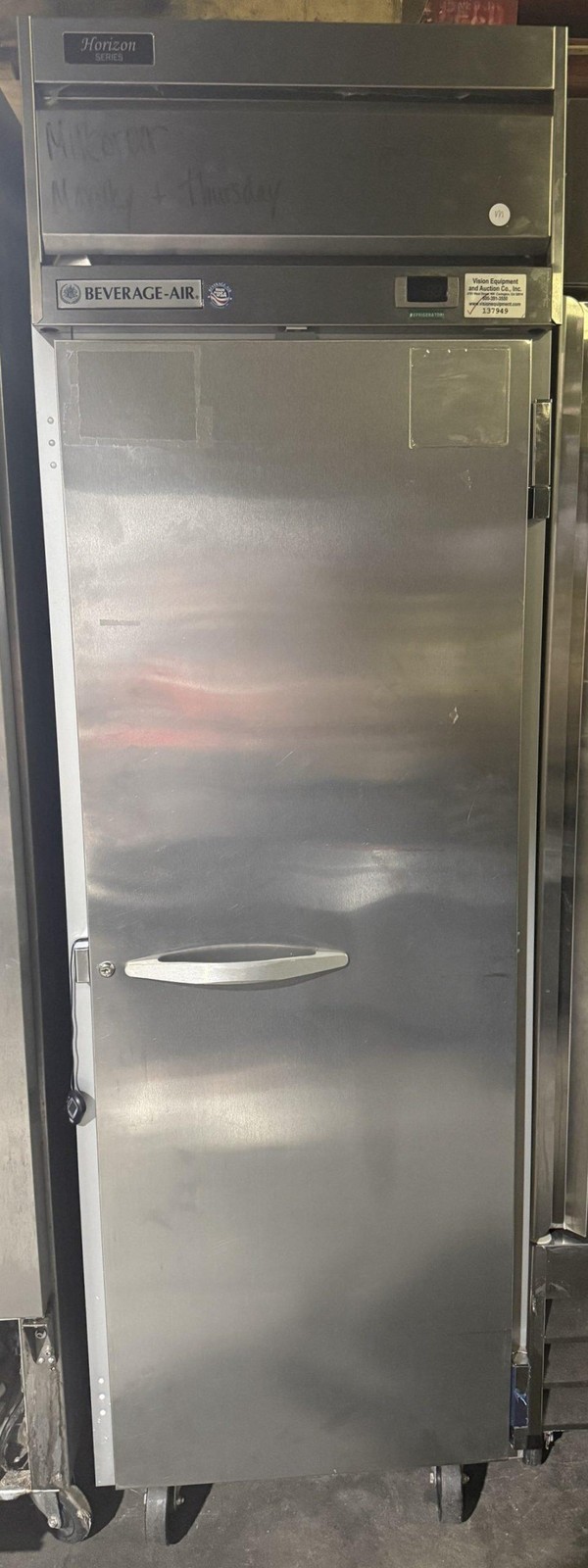 BEVERAGE AIR HR1-1S SINGLE 1 DOOR STAINLESS STEEL REACH-IN REFRIGERATOR COOLER