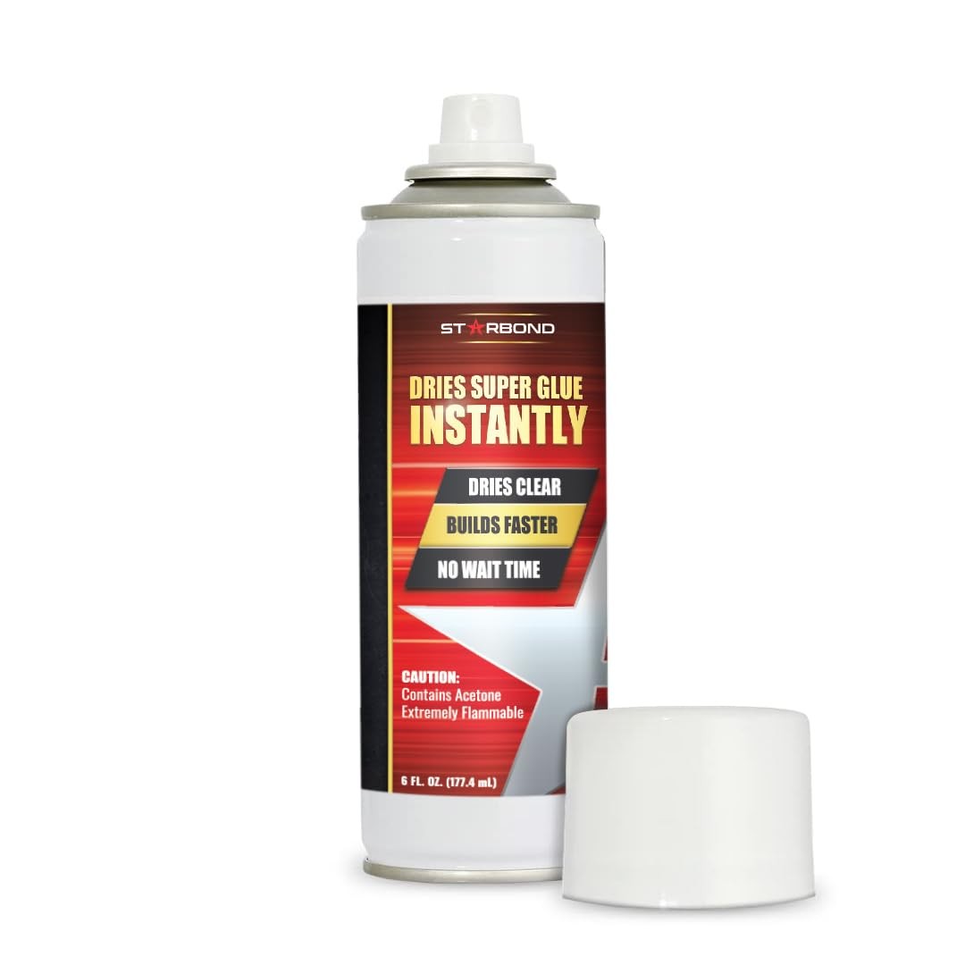 Starbond CA Glue Accelerator – Instantly Dries Super (6 6 ounce, Clear