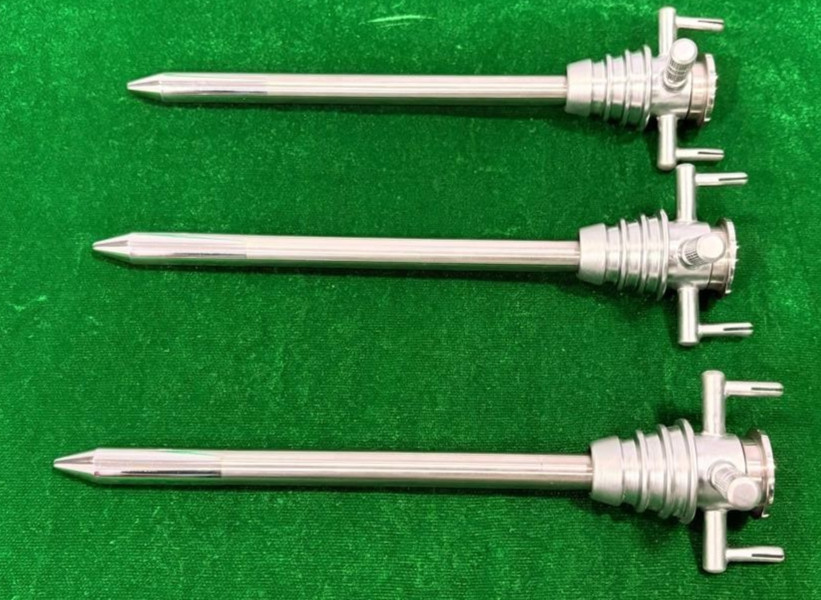 3pc Laparoscopic Hassan Trocar with Cannula 10mmx195mm Reusable Instruments