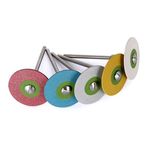 5 Types Dental Rubber Diamond Polisher Wheel Disc HP Five Size Mixed Coarse Fine