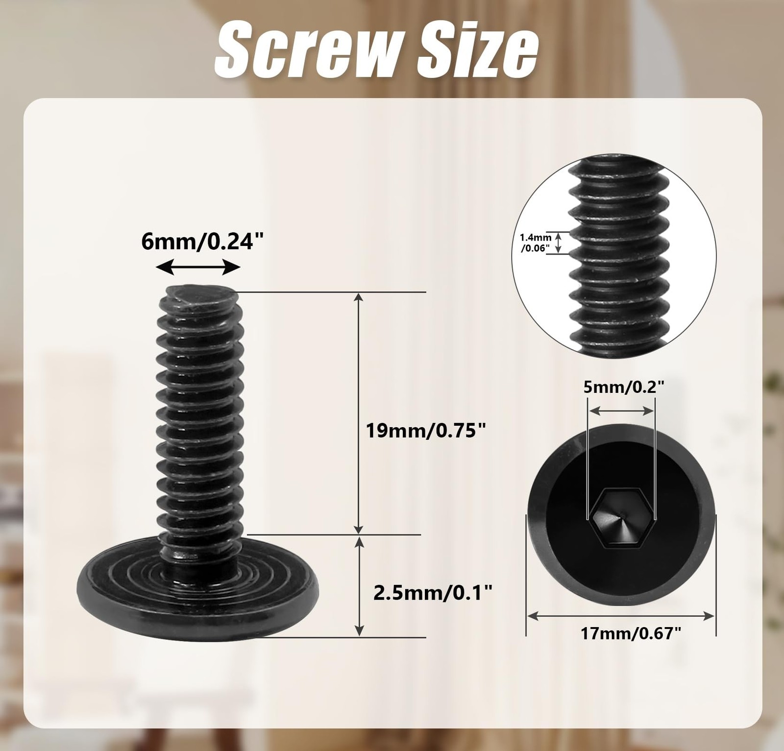 Biaungdo 30 Pcs Flat Head Black Carbon Steel Socket Cap Bolts, 1/4-20 x 3/4 I…