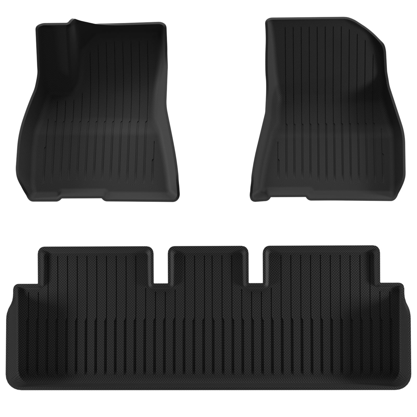 3Pcs Floor Liners for Tesla Model 3 2021-2023 All Weather Waterproof Heavy Duty