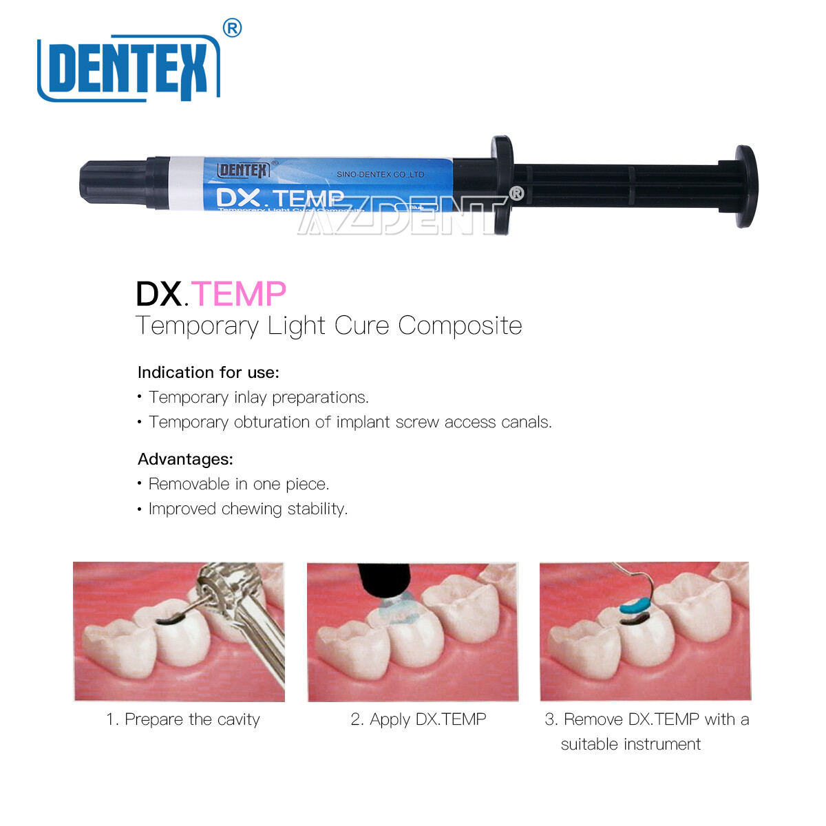Dental Temporary Flow Light Cure Filling Composite Material Resin/Curing Light