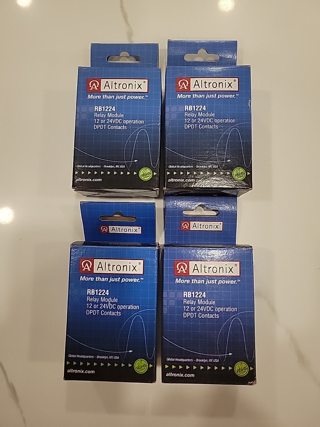 Altronix RB1224 Relay Module 12 or 24VDC, DPDT Contacts (Lot Of 4), NEW
