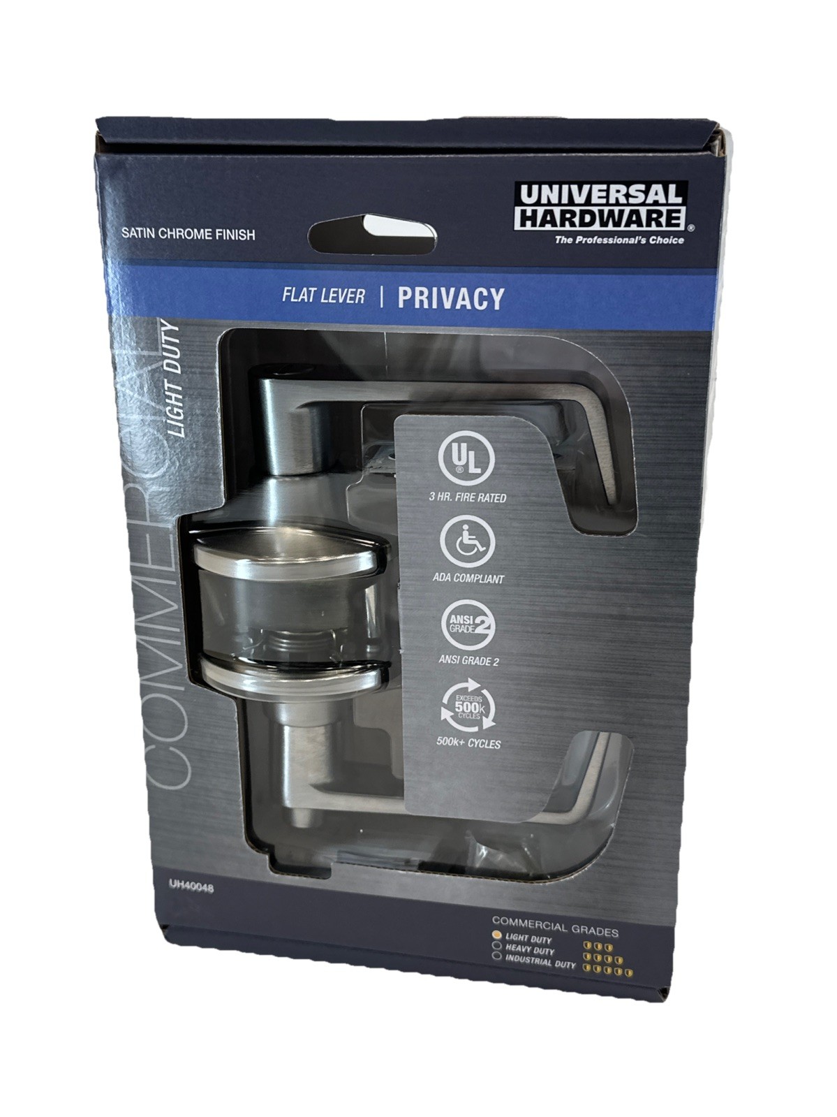 Privacy Door Lever Light Duty Commercial Satin Chrome UH40048 ADA Grade 2