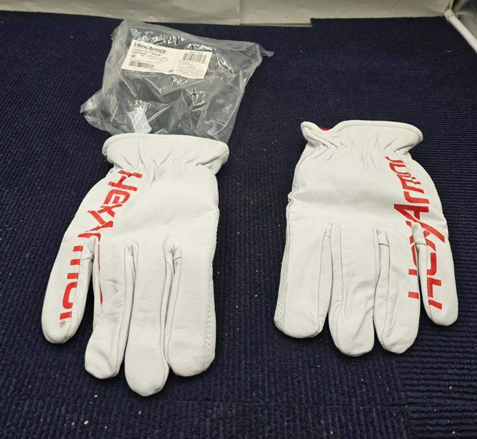 (3 PAIRS) HexArmor 4066W Chrome SLT Industrial Work Glove A7 Size XL (10)