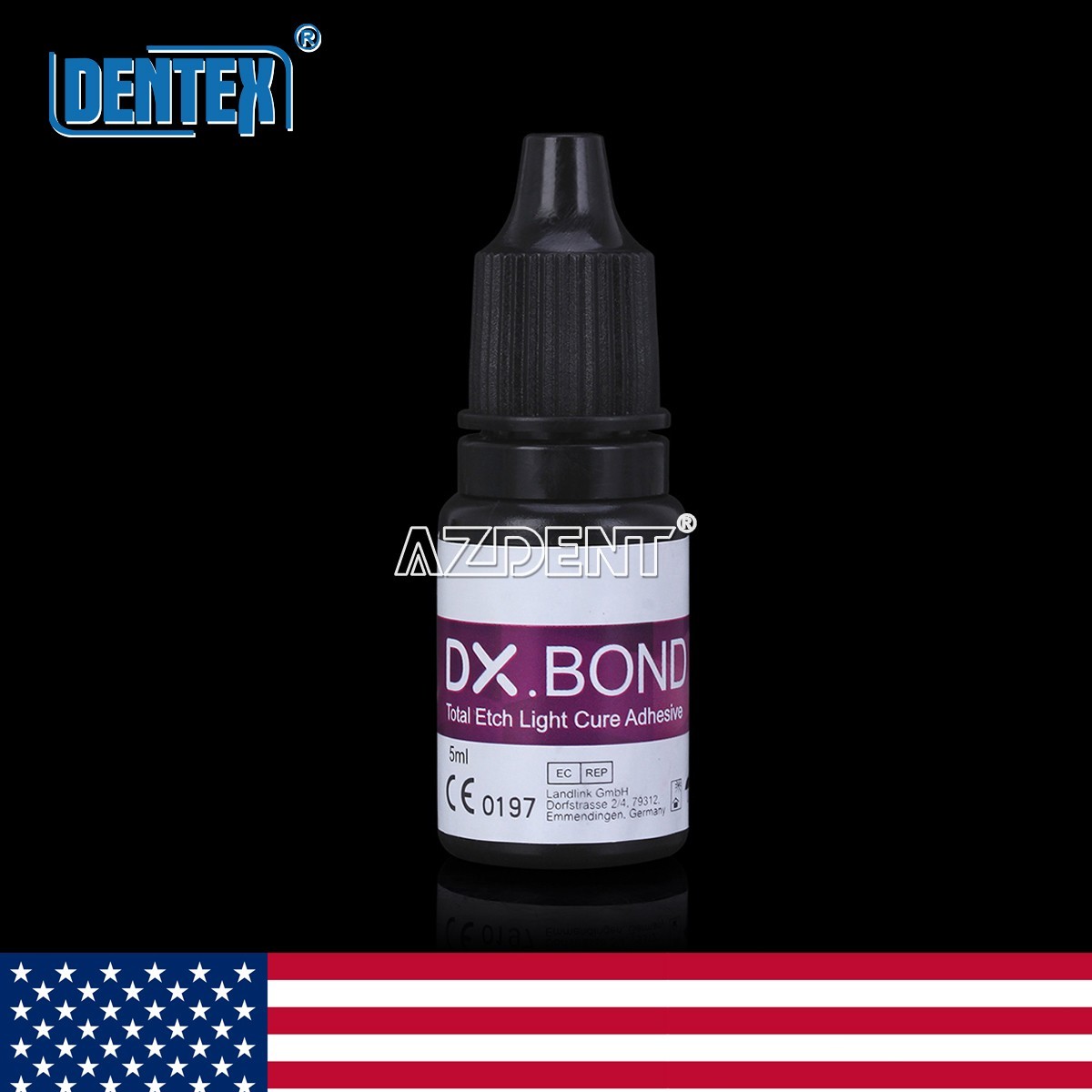 5X DENTEX Dental Light Cure Dentin Enamel Bonding Resin Adhesive ONE STEP 5 ML