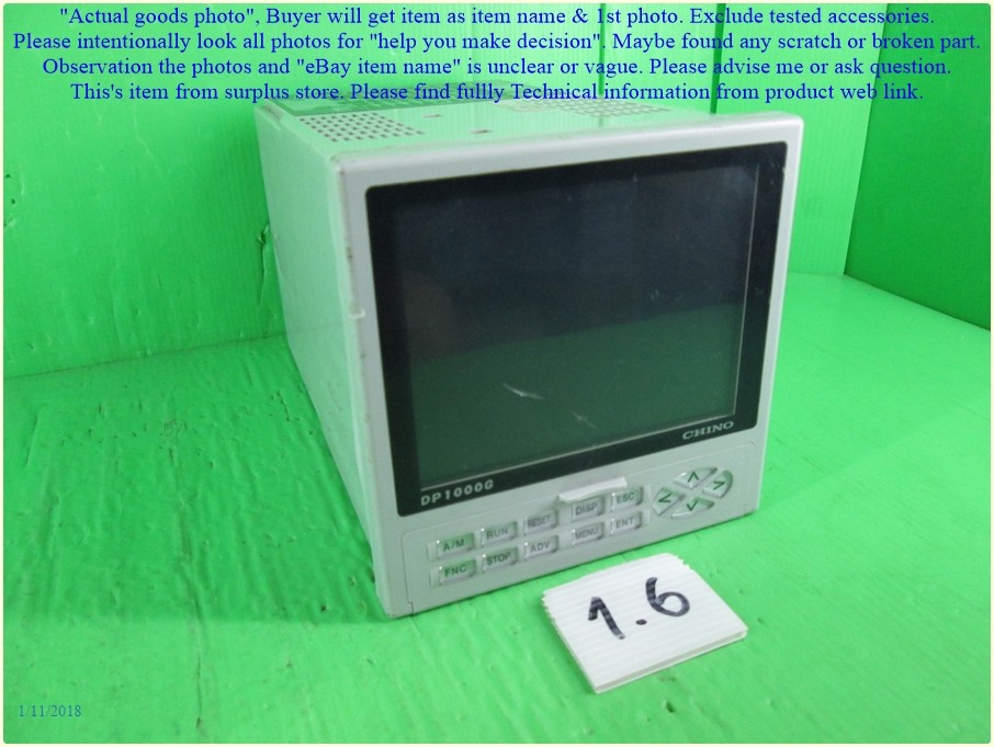 CHINO DP1000G, Programmable Controller as photo,sn:M061, DHLtoUS..