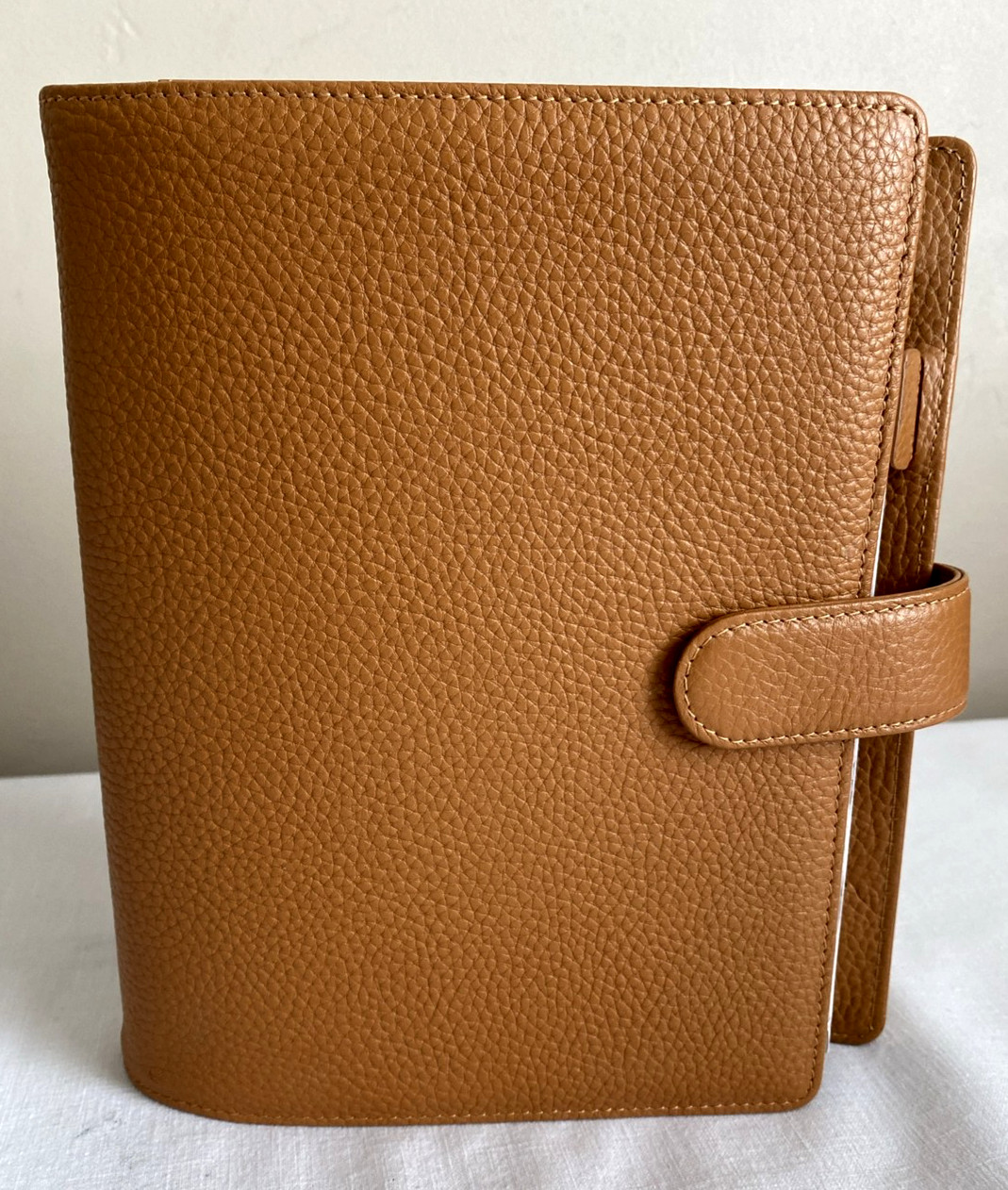 Filofax Norfolk A5 Leather Organizer Almond Brown Day Planner 6 Ring 9.4″ x 8.5″