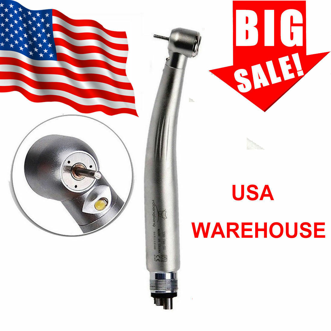 NSK Style Dental (LED E-generator) High Speed Turbine Handpiece Push 2/4HOLES