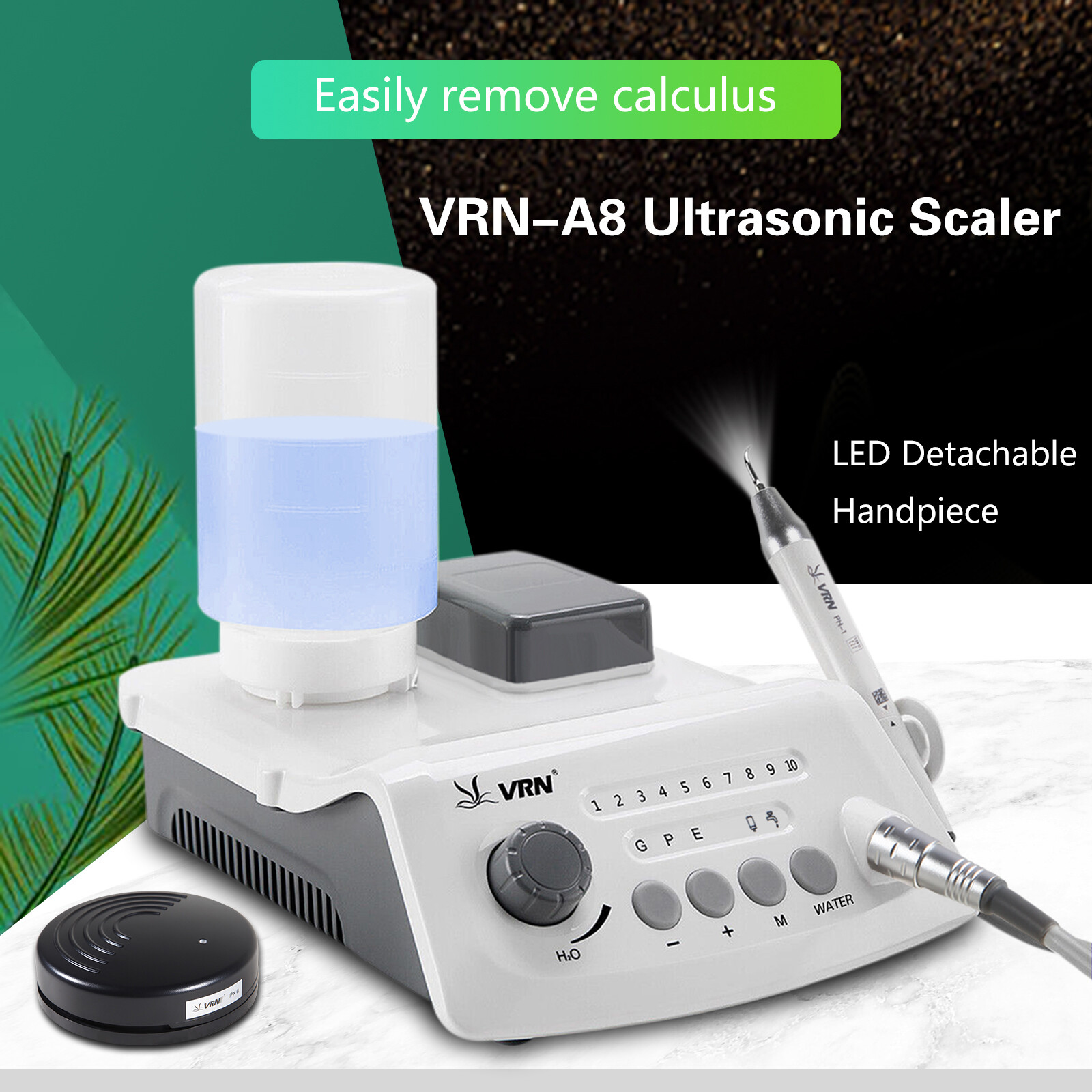 Dental Ultrasonic Piezo Scaler W/ LED Handpiece Auto Water Supply System A8
