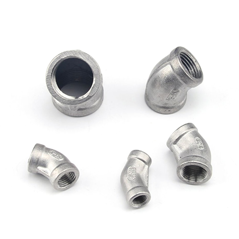 Stainless Steel 45° Elbows Female x Female Pipe Fittings 1/8″ to 2″ Threaded