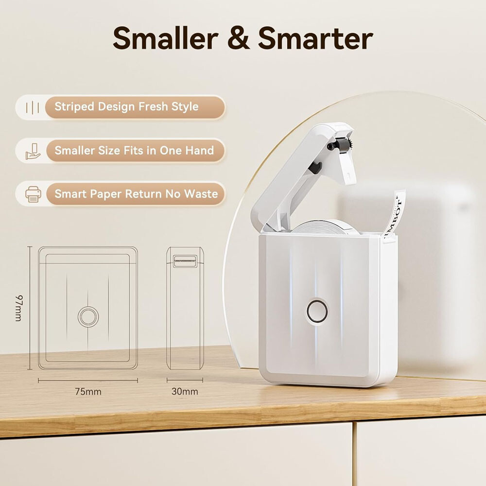 Label Maker Machine with Tape NIIMBOT Label Maker D110 Mini Portable Bluetooth