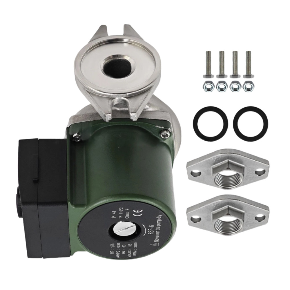 Stainless Steel Circulator Pump 115V 1/25hp 008-SF6 Fits For Hardy Boiler Taco