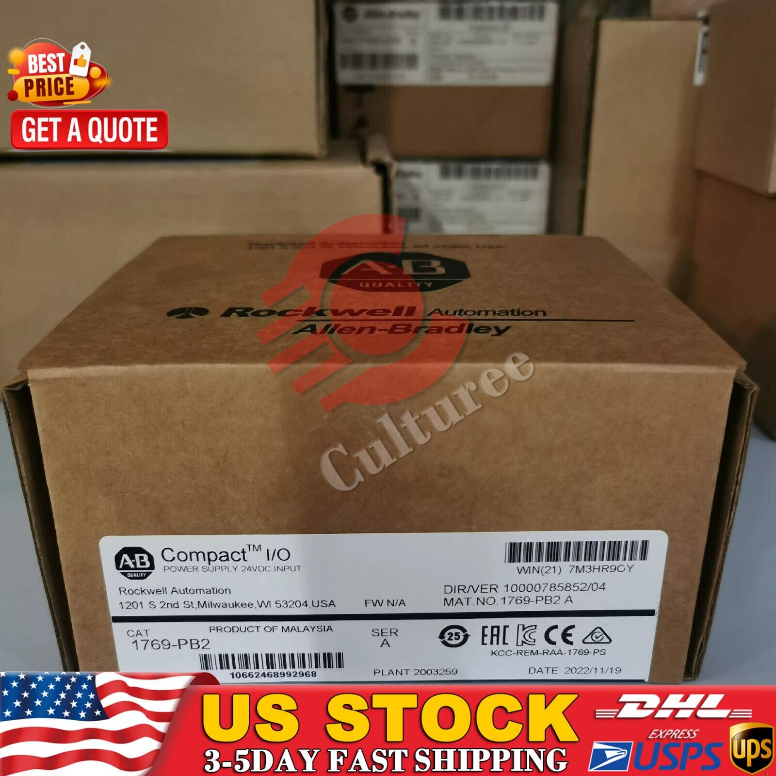 NEW Allen Bradley 1769-PB2 SER A CompactLogix DC 2A/0.8A Power Supply 1769PB2