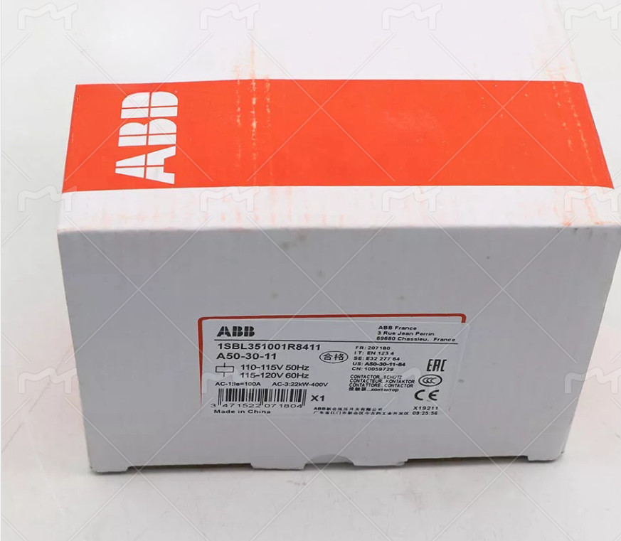 1PC New ABB A50-30-11 110V 50Hz / 110-120V 60Hz Contactor 1SBL351001R8411 #S