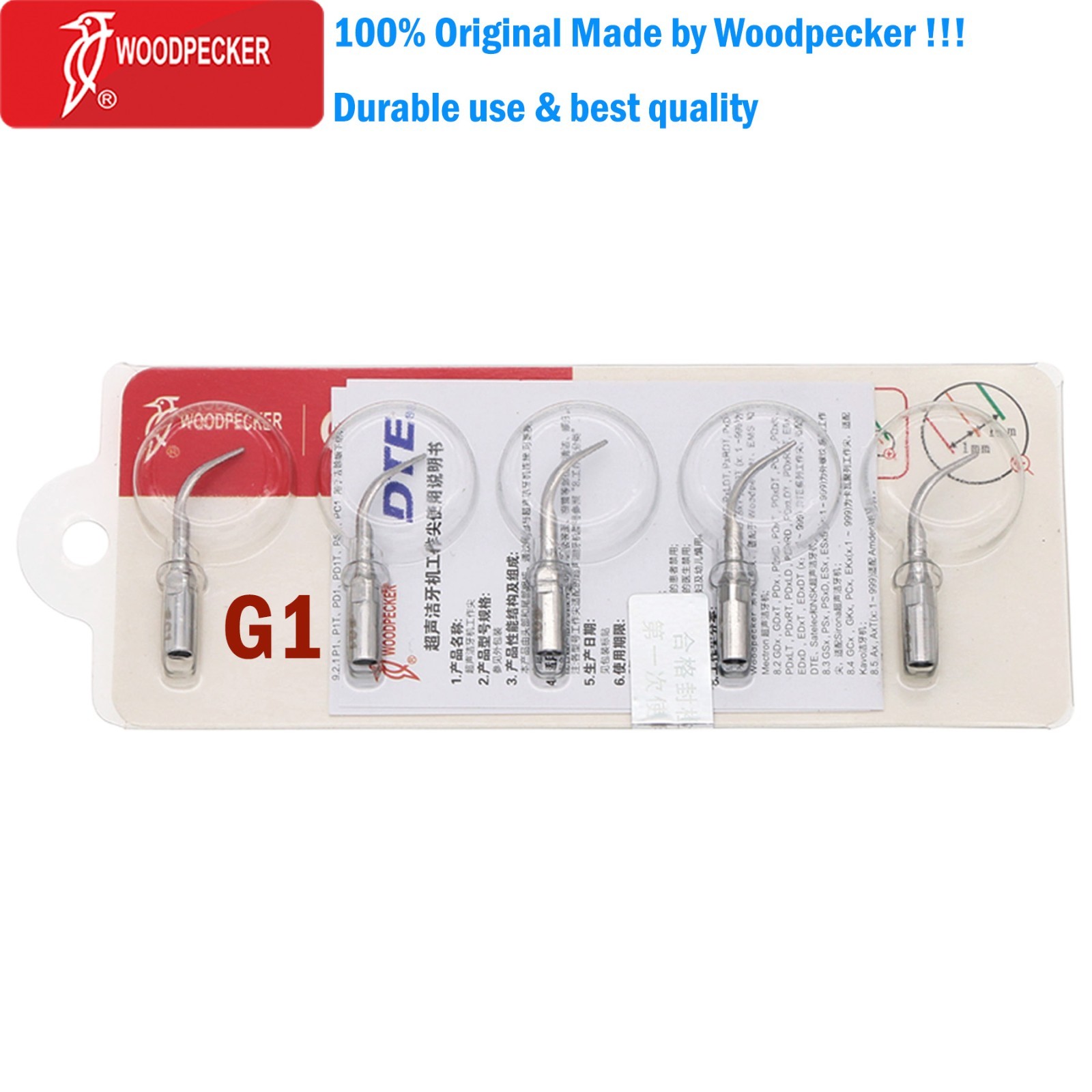 US Woodpecker Piezo Handpiece HW-5L Ultrasonic Scaler UDS-E P N2 N3 LED Tips EMS