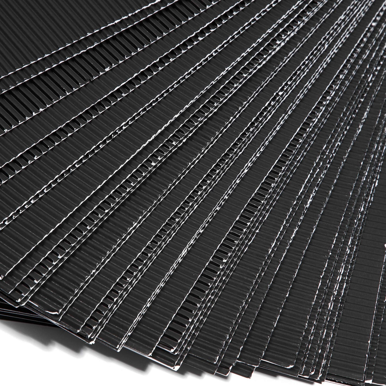 48 PCS Black 8.5×11 Inch Corrugated Paper Sheets DIY Craft Mailing Packaging