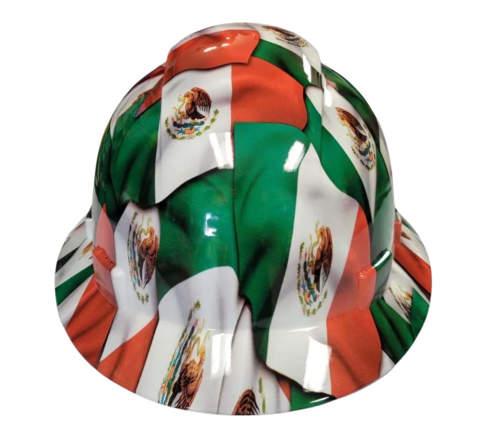Mexican Flag Full Brim Hardhat
