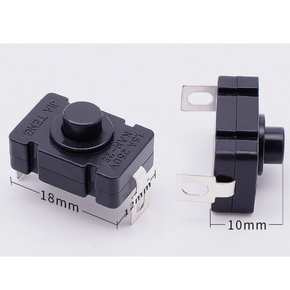 50/100/200x KAN-28 Flashlight Switch AC 250V 1.5A Self-Lock Push Button Switchs