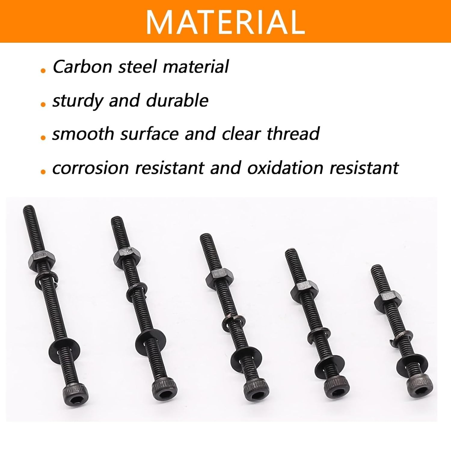 461 Pieces M3 x 30mm /35mm /40mm /45mm /50mm Socket Head Screws M3 Long Screw…