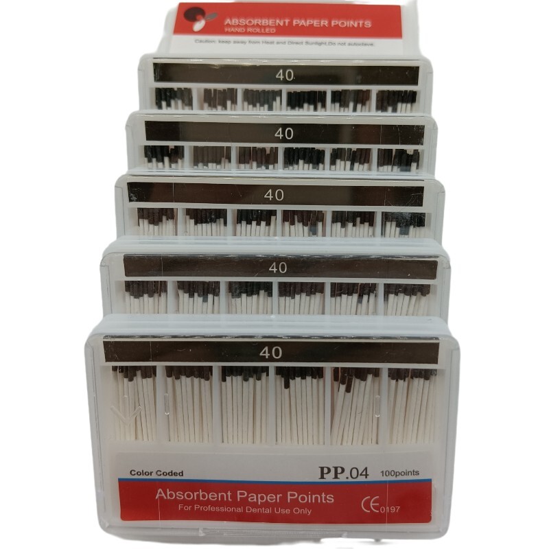 10 Packs Dental Endodontics Absorbent Paper Point Taper 0.04 40# 100pcs/pack
