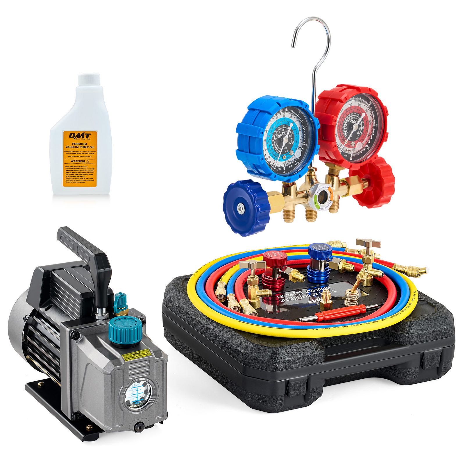 Air Conditioner Vacuum Pump 3.5 cfm HVAC Coolant Repair Recharging & Evacuation