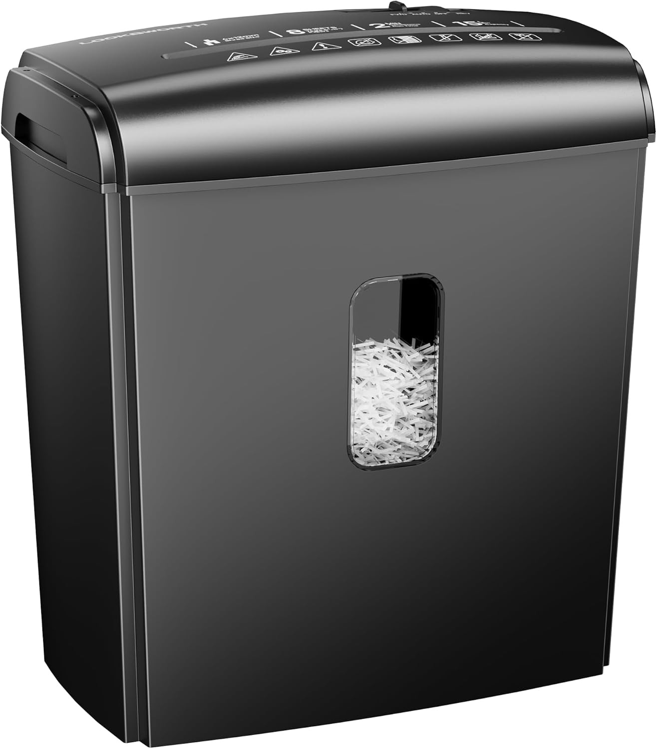 8-Sheet Micro Cut Shredder for Home Office, 4 Gallons Bin P-4 High Security Shre