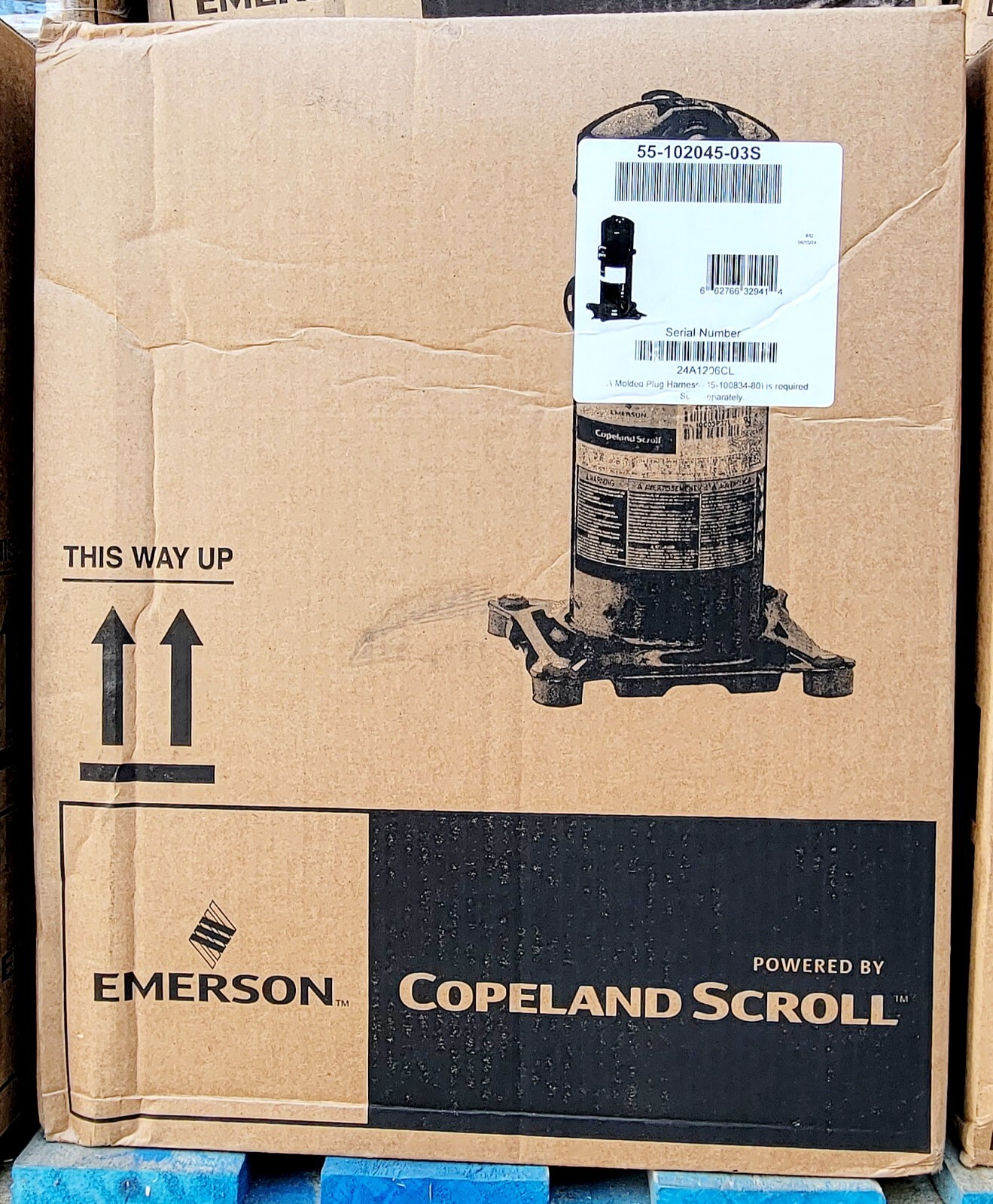 Copeland 55-102045-03S – ZP31K5E-PFV-7M2 – Scroll Compressor 208/230V – R-410A
