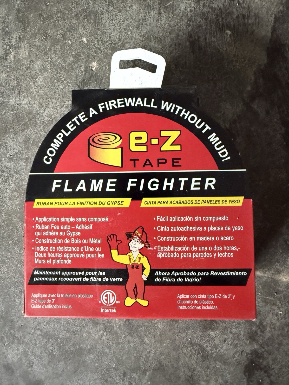 E-Z Drywall Flame Fighter Mudless Fire Tape; 4 Pack; Knife Not Included