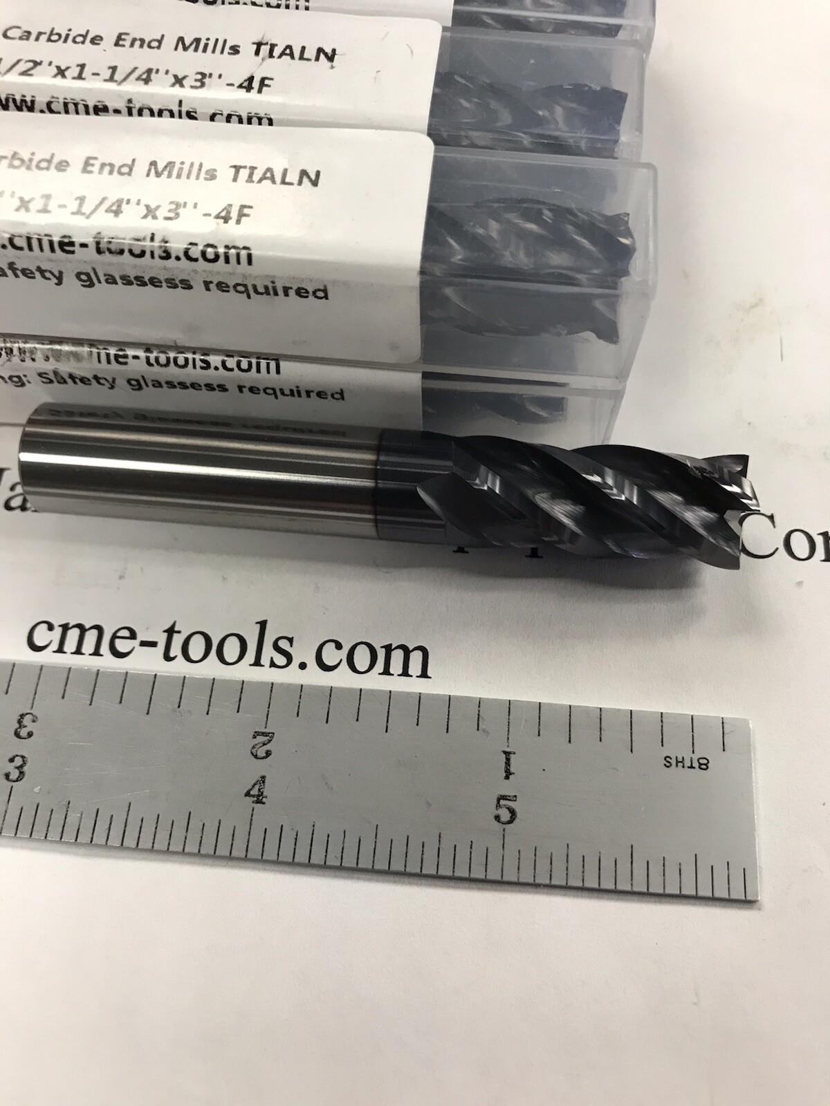 10pcs 1/2″x1-1/4×3 Solid Carbide End Mills Tialn Coated,4flt,center-cutting-new