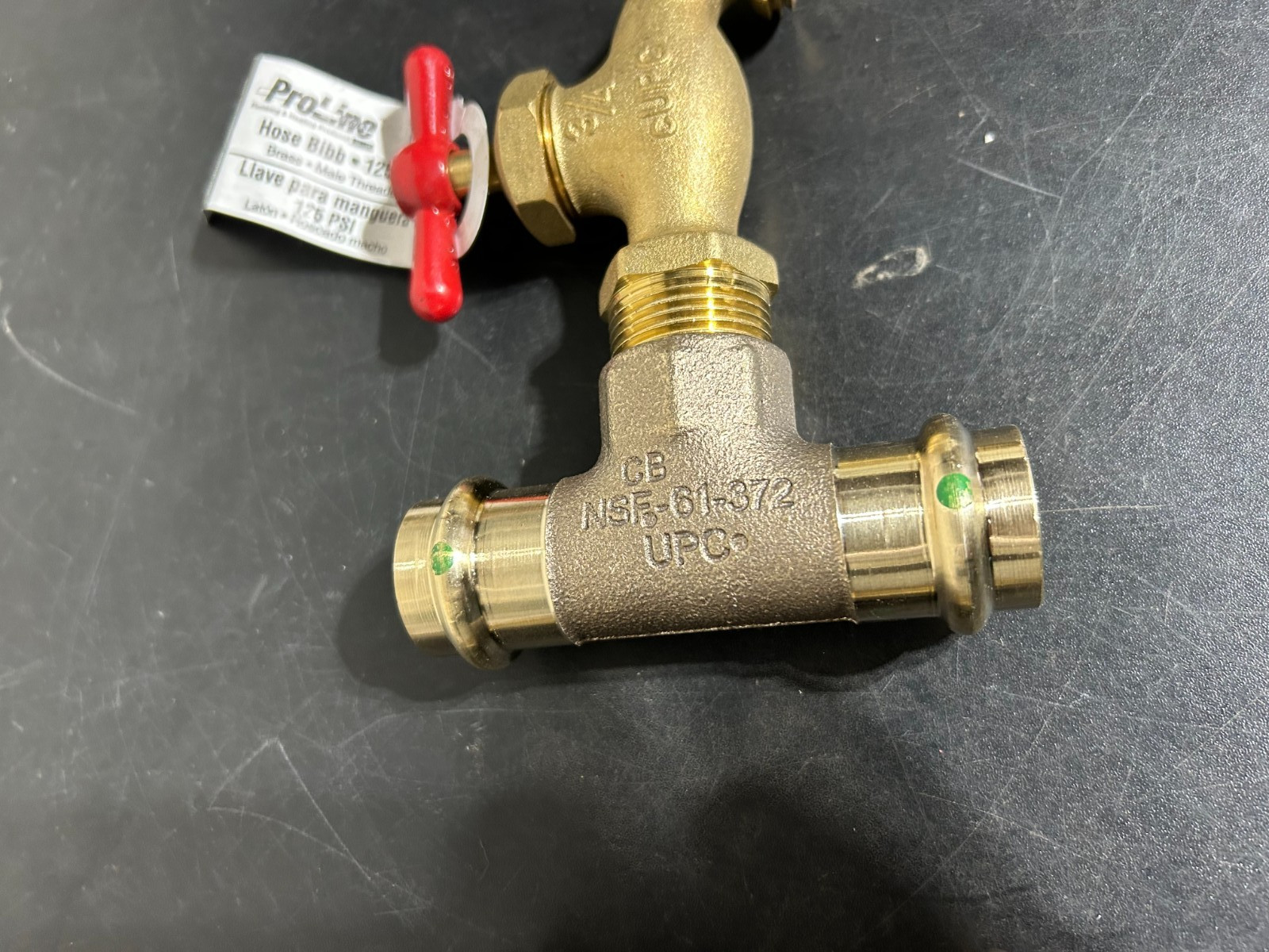 VIEGA PROPRESS TEES w/ PROLINE DRAIN VALVES QTY (2) 3/4″ male x 3/4″ HOSE *NEW*