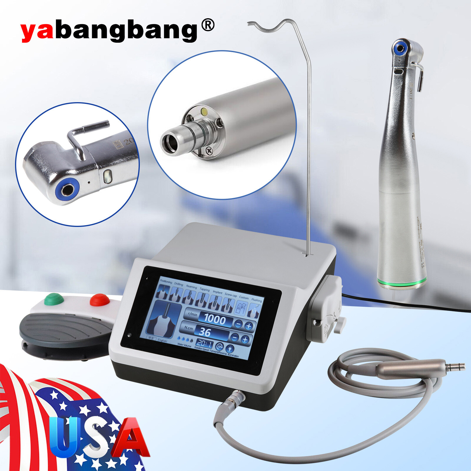 Dental Implant System Surgical Brushless Motor NSK Style &/ 20:1 Handpiece