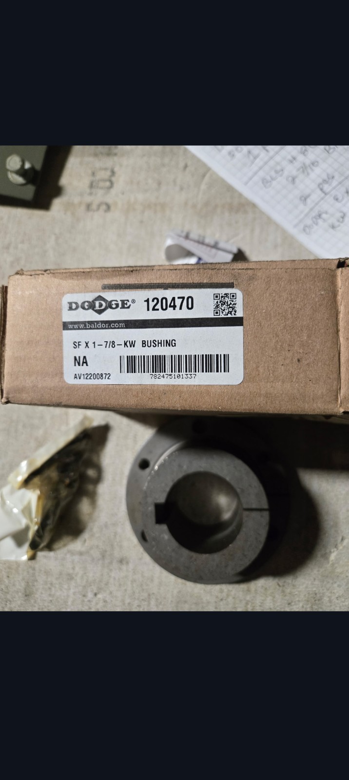 New Dodge 120470 SF X 1-7/8-KW Bushing 1-7/8″ Bore 4-5/8″