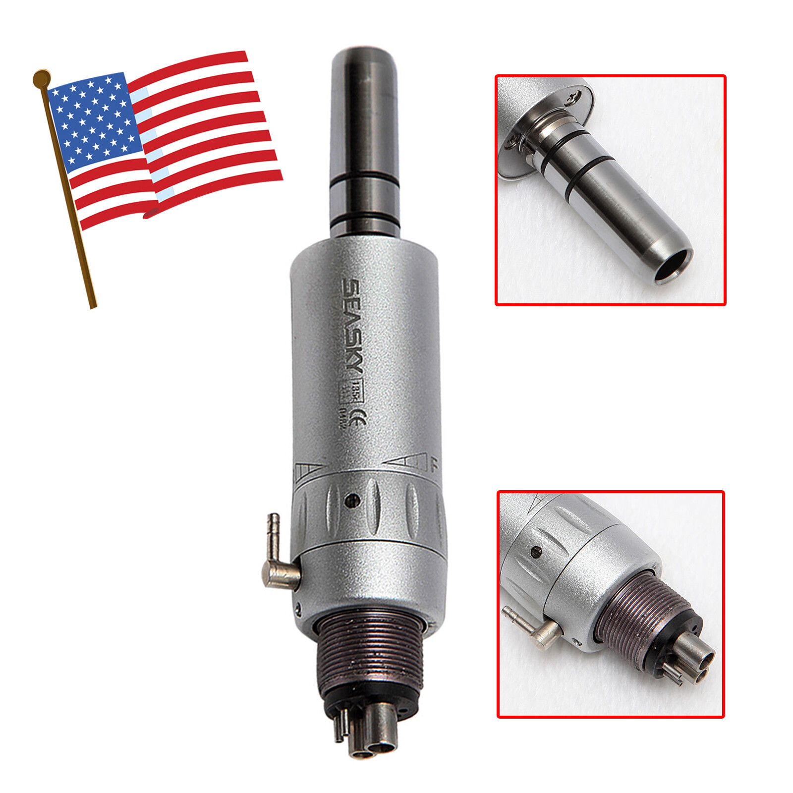 Dental Straight Nose cone / Air Motor 4Hole fit NSK Slow Speed Handpiece YP4
