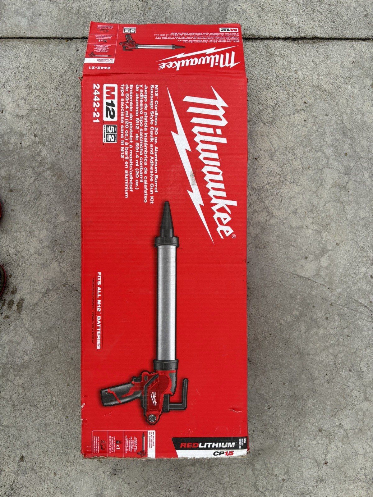 Milwaukee M12 20oz Caulking and Adhesive Gun Kit with Aluminum Barrel