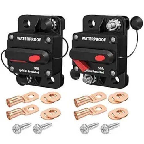 100 Amp Circuit Breaker 12V – 48V, DC 12 Volt Circuit Breaker 100A CB-03-50A