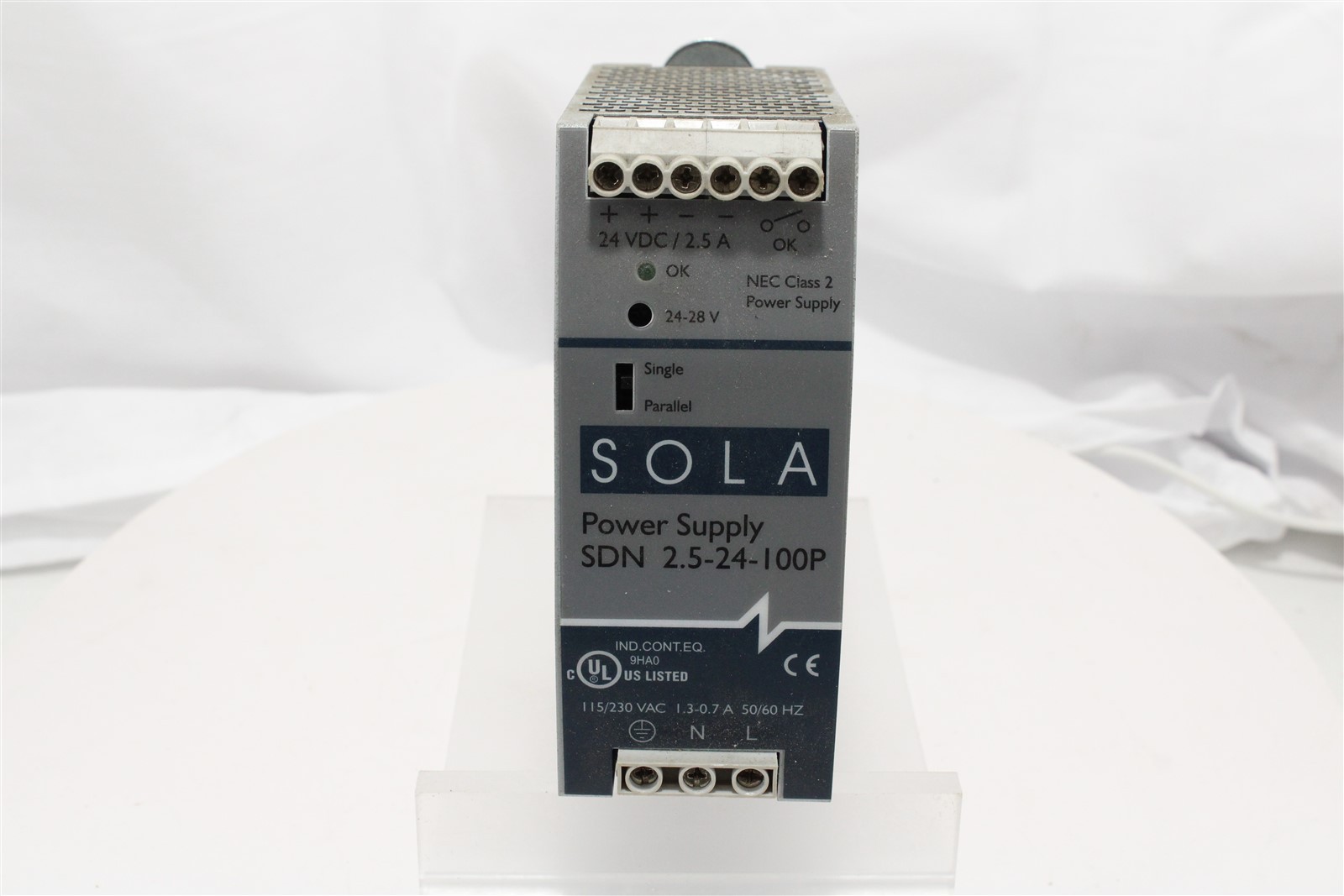 SolaHD SDN2.5-24-100P SDN-P DIN Rail Power Supply | 24V DC | 2.5A | 60W