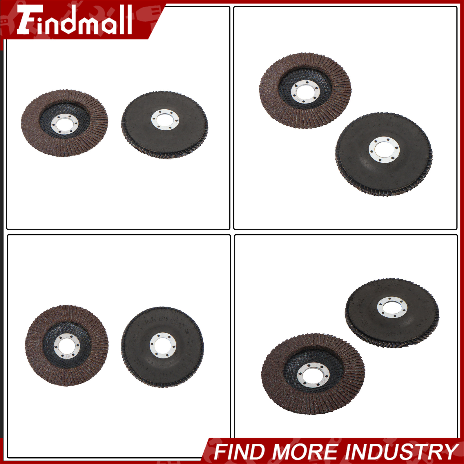 Findmall 50 Pcs 4-1/2″×7/8″ 40 Grit Premium Zirconia Flap Disc Sanding Grinding