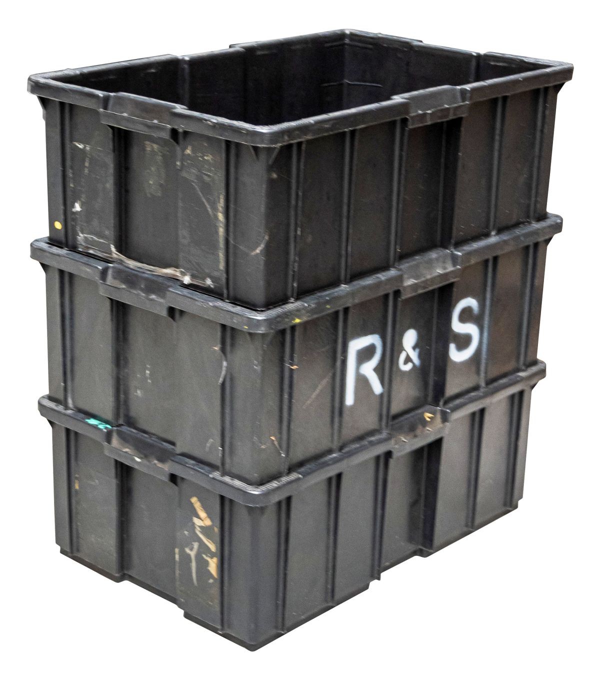 3 x plastic container storage container stacking box 60 x 40 x 22 cm plastic box crate