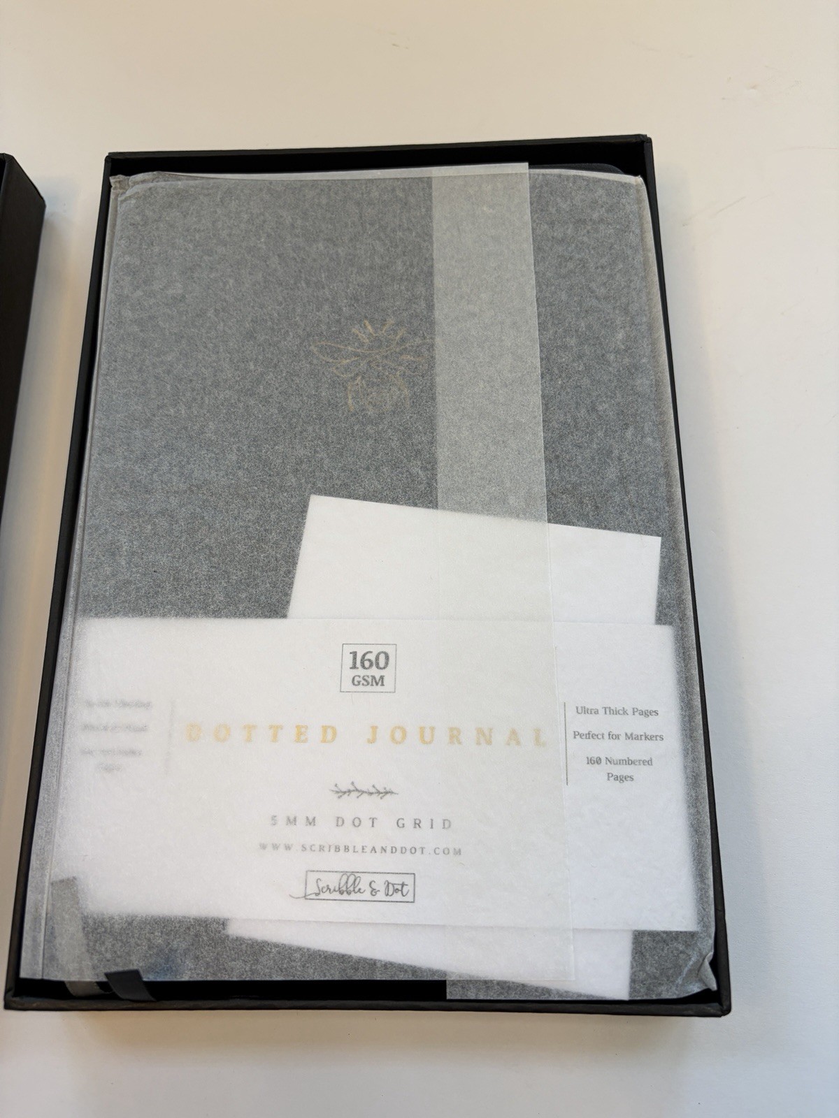 NEW in Box Scribble And Dot Hardcover Dot Black Bee Journal 160 Thick Pages