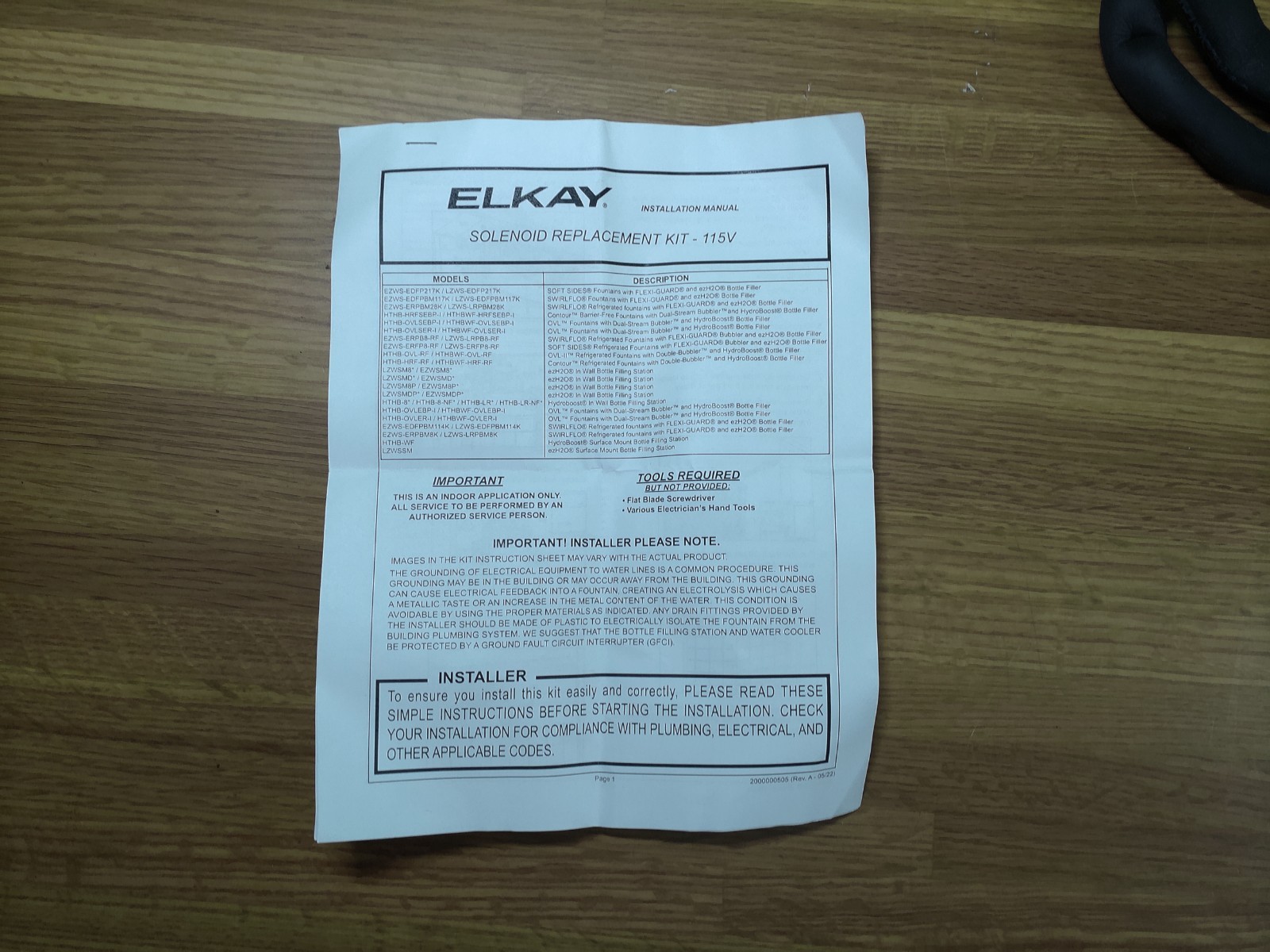 Elkay Bottle Filler 115V Solenoid Plastic, Metal, Valve Kit – READE!!
