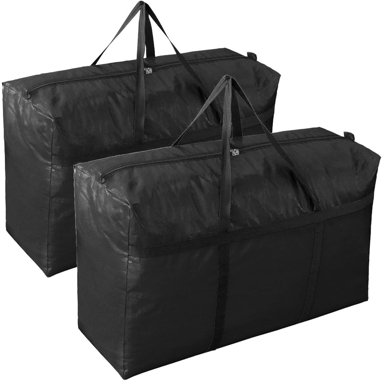 Extra-large Tarp Storage Bag (Black, 45Gal/170L – 2 Pack) | Double Zipper, Mo…