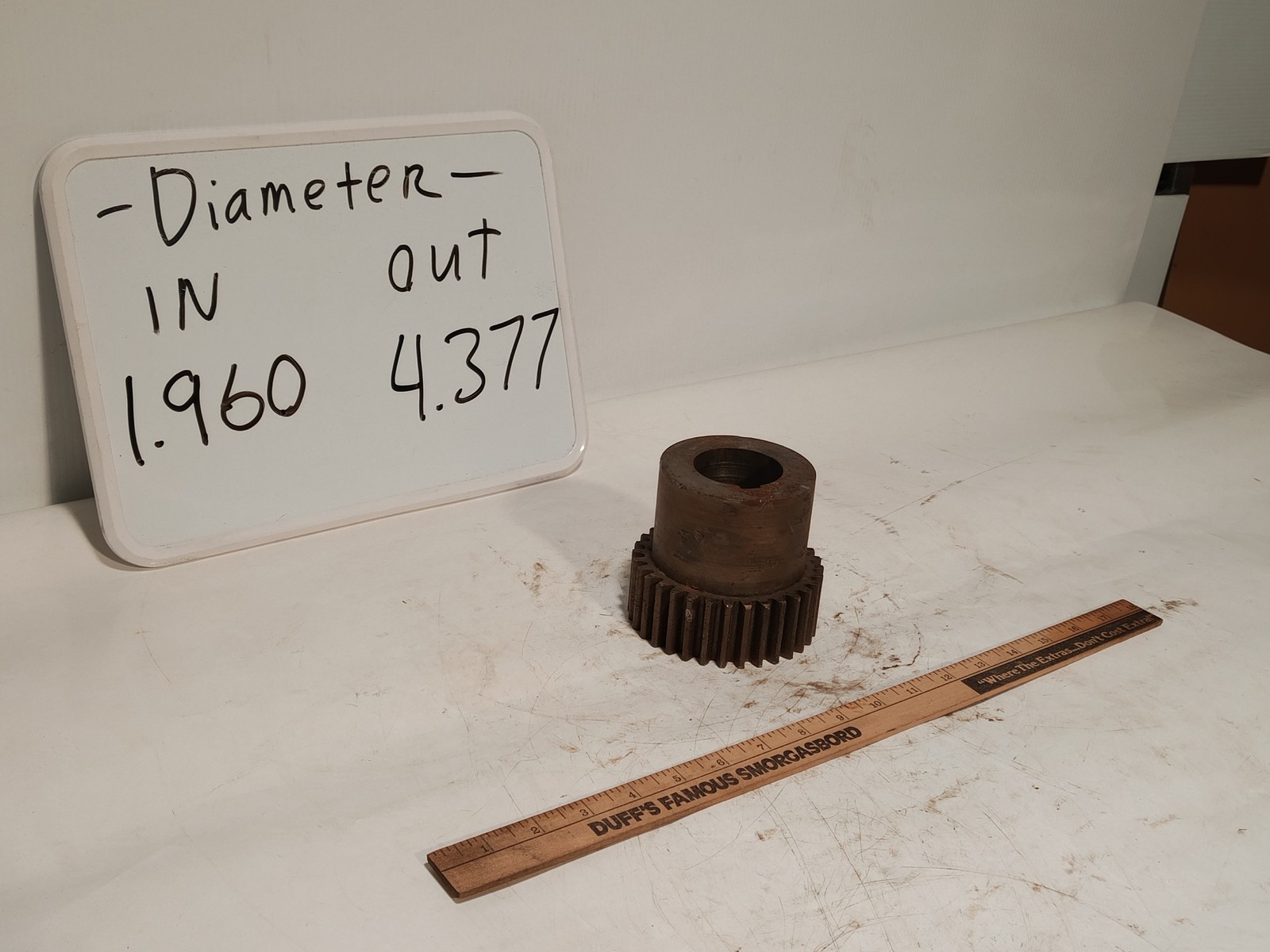 Unbranded Spur Gear Hub 1.960in ID 4.377in OD Steel Machine Gear as shown