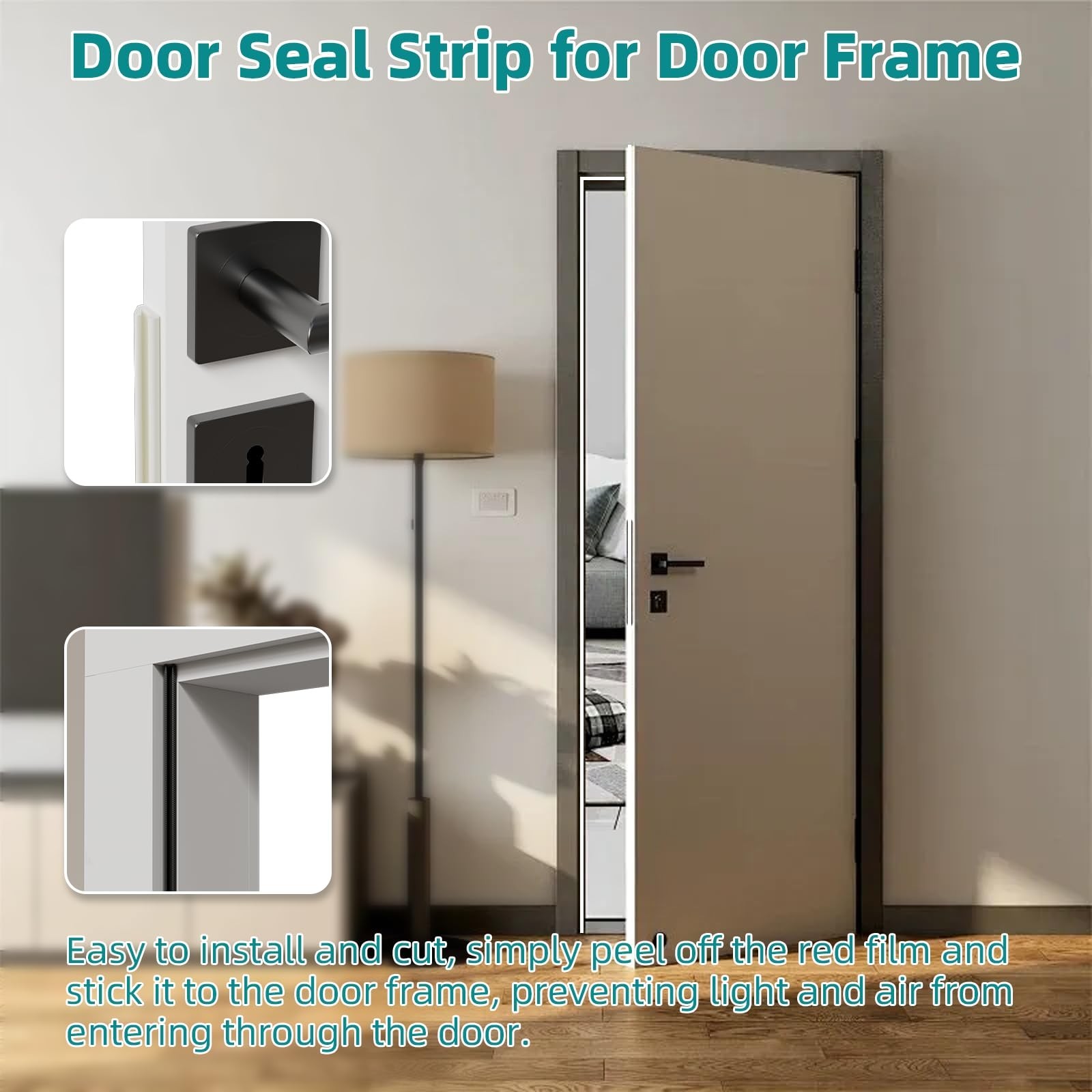 19.7 Ft V-Shape Thin Weather Stripping Door Seal Strip for Doors Frame,Self A…