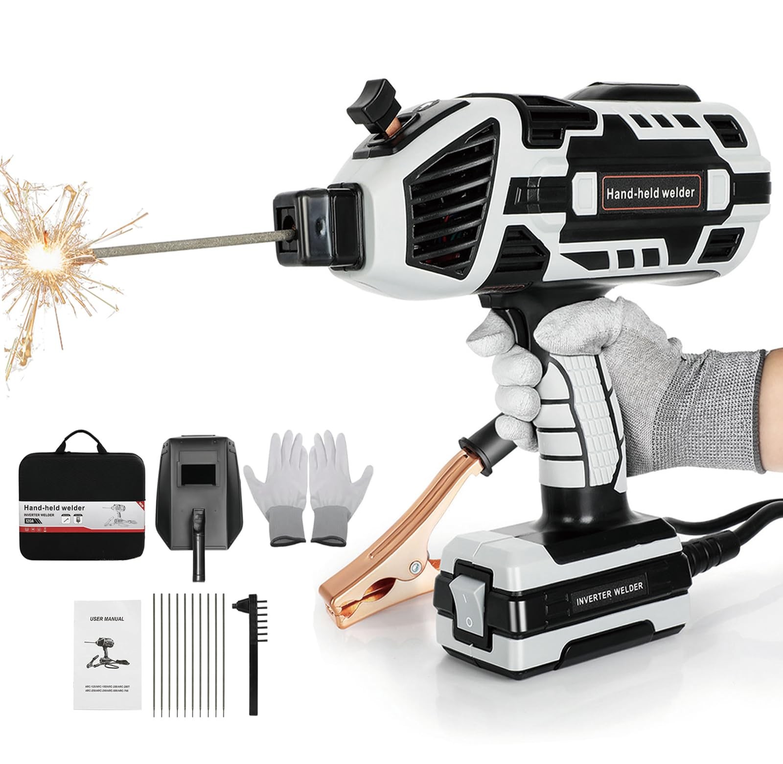 Saker Portable Electric Welding Machine,110V Portable Welder Handheld with IG