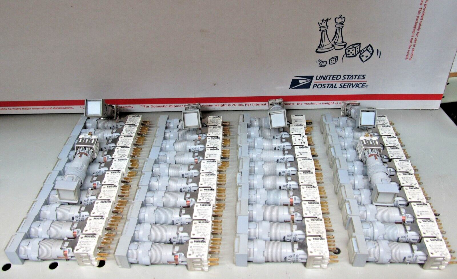 “LOT OF 2” EAO SWISSTAC 202-0600 ILLUMINATED PUSH BUTTONS, 6A 250V